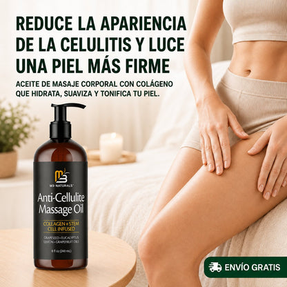 Aceite de masaje corporal reafirmante con colágeno para celulitis - 240ml